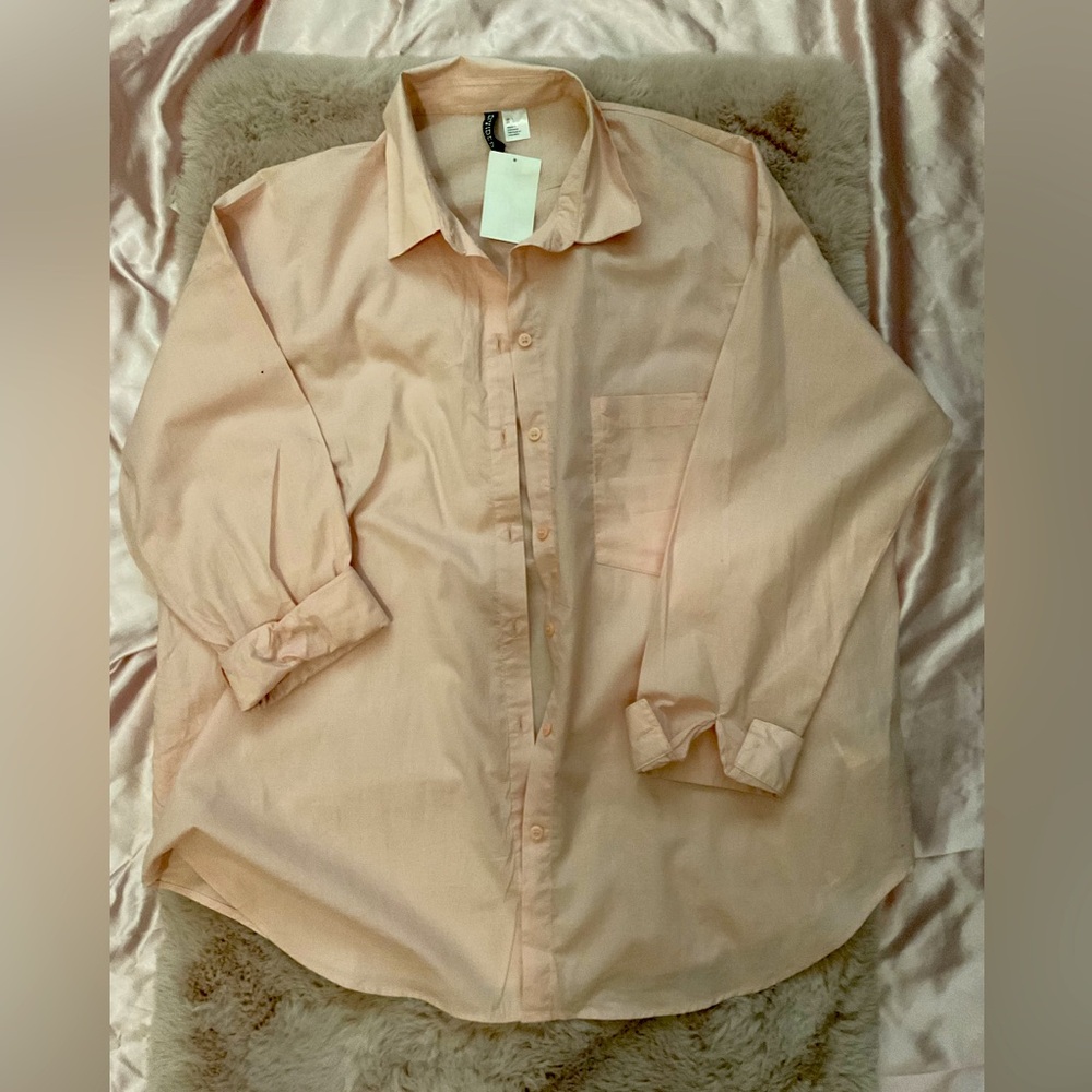 Blush Pink Collared Blouse 💗